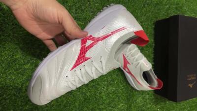 Mizuno Morelia Neo Sala TF Low-Tops Soccer Shoes - Grey/Red/White