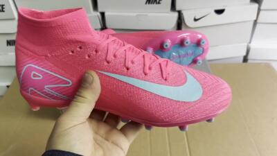 Nike Air Zoom Mercurial Superfly 10 Elite AG High-Tops Soccer Cleats - Pink/Jade