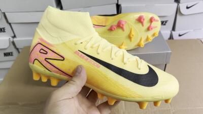 Nike Air Zoom Mercurial Superfly 10 Academy AG High-Tops Soccer Cleats - Yellow/Black/Red