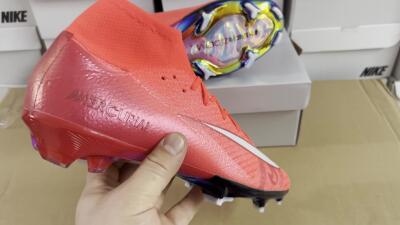 Nike Air Zoom Mercurial Superfly 10 Elite FG High-Tops Soccer Cleats - Red/White