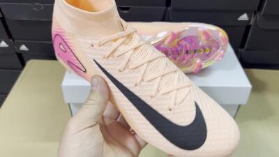 Nike Air Zoom Mercurial Superfly 10 Elite FG High-Tops Soccer Cleats - Pink/Black