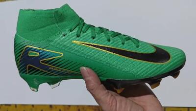 Nike Air Zoom Mercurial Superfly 10 Elite FG High-Tops Soccer Cleats - Green/Gold/White