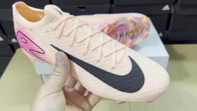 Nike Air Zoom Mercurial Vapor 16 Elite FG Low-Tops Soccer Cleats - Pink/Black/Gold