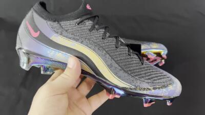 Nike Air Zoom Mercurial Vapor 16 Elite FG Low-Tops Soccer Cleats - Black/Grey/Pink