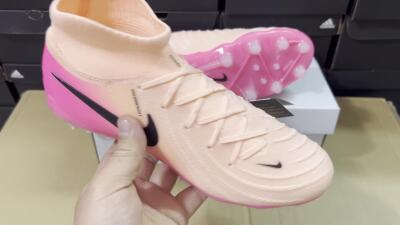 Nike Phantom Luna Elite AG High-Tops Soccer Cleats - Pink/Black