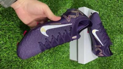 Nike Air Zoom Mercurial Vapor 16 Elite FG Low-Tops Soccer Cleats - Purple/White/Gold