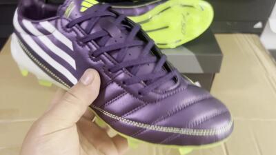 Adidas F50 Elite FG Low-Tops Soccer Cleats - Purple/White/Yellow