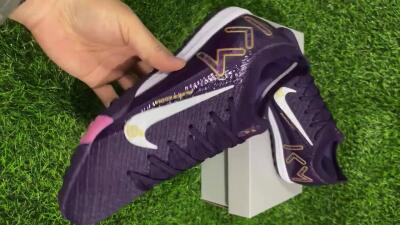 Nike Air Zoom Mercurial Vapor 16 Elite TF Low-Tops Soccer Shoes - Purple/White/Gold