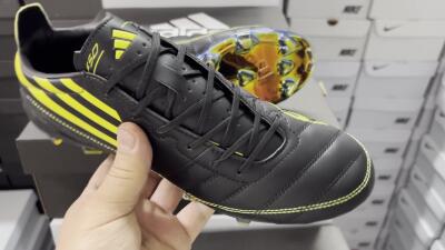 Adidas F50 Elite FG Low-Tops Soccer Cleats - Black/Yellow/Gold