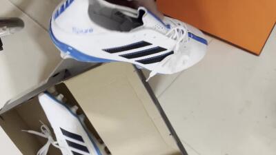 Adidas Copa Pure 3 Elite FG Low-Tops Soccer Cleats - White/Black/Blue