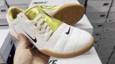 Nike Total 90 III IC Low-Tops Soccer Shoes - White/Black/Yellow