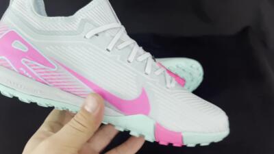 Nike Air Zoom Mercurial Vapor 16 Elite TF Low-Tops Soccer Shoes - Jade/Pink