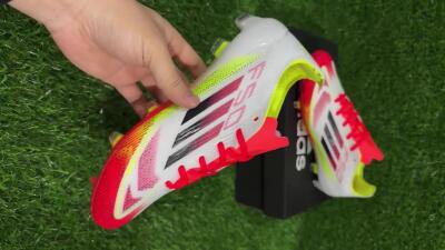 Adidas F50 Elite FG Low-Tops Soccer Cleats - White/Red/Yellow