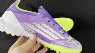 Adidas F50 Pro TF Low-Tops Soccer Shoes - Purple/White/Yellow