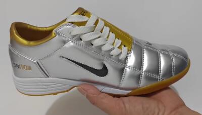 Nike Total 90 III TF Low-Tops Soccer Shoes - Silver/Black/White