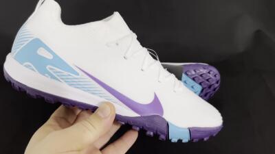 Nike Air Zoom Mercurial Vapor 16 Pro TF Low-Tops Soccer Shoes - White/Purple/Jade