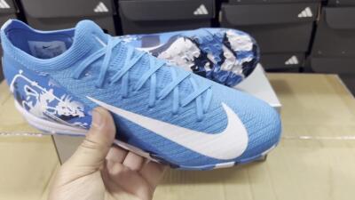 Nike Air Zoom Mercurial Vapor 16 Elite TF Low-Tops Soccer Shoes - Blue/White/Black