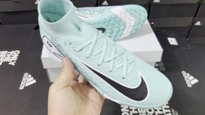 Nike Air Zoom Mercurial Superfly 10 Elite TF High-Tops Soccer Shoes - Jade/Black/White