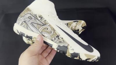 Nike Air Zoom Mercurial Superfly 10 Elite TF High-Tops Soccer Shoes - Beige/Black/Brown