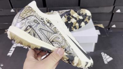 Nike Air Zoom Mercurial Vapor 16 Elite TF Low-Tops Soccer Shoes - Beige/Black/Brown