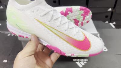 Nike Air Zoom Mercurial Vapor 16 Elite TF Low-Tops Soccer Shoes - White/Red/Gold