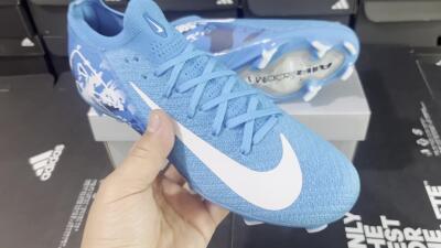 Nike Air Zoom Mercurial Vapor 16 Elite FG Low-Tops Soccer Cleats - Blue/White/Black