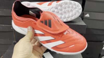 Adidas Predator 25 Elite Foldover Tongue TF Low-Tops Soccer Shoes - Red/White/Black