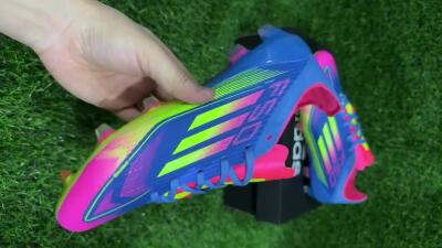 Adidas F50 Elite FG Low-Tops Soccer Cleats - Blue/Yellow/Pink