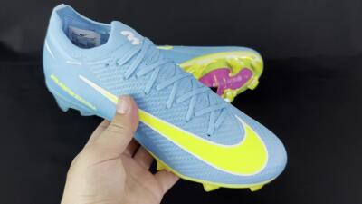 Nike Air Zoom Mercurial Vapor 16 Elite FG Low-Tops Soccer Cleats - Blue/Yellow/White