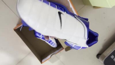 Nike Air Zoom Total 90 III FG Low-Tops Soccer Cleats - White/Blue/Black