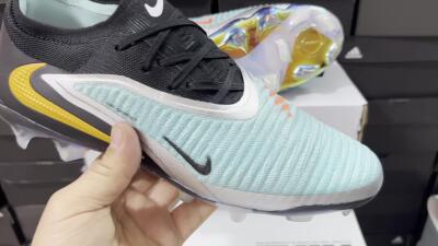 Nike Phantom 6 Low Elite FG Low-Tops Soccer Cleats - Black/Jade/Silver