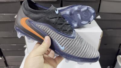 Nike Phantom 6 Low Elite FG Low-Tops Soccer Cleats - Black/Blue/Red