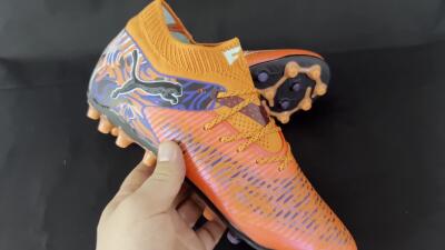 Puma Future 8 Ultimate MG Low-Tops Soccer Cleats - Red/Blue/Black