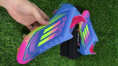 Adidas F50 Elite FG Low-Tops Soccer Cleats - Blue/Yellow/Pink