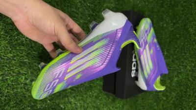 Adidas F50 Elite Laceless FG Low-Tops Soccer Cleats - Purple/Yellow/White