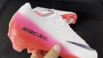 Nike Air Zoom Mercurial Vapor 16 Elite FG Low-Tops Soccer Cleats - White/Pink/Red