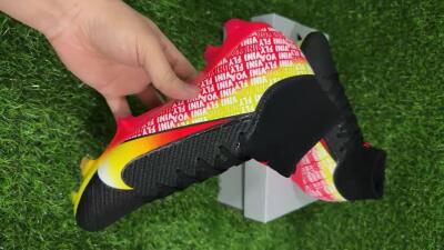 Nike Air Zoom Mercurial Superfly 10 Elite FG High-Tops Soccer Cleats - Black/Red/Yellow