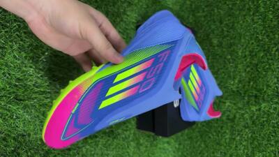 Adidas F50 Elite Laceless TF Low-Tops Soccer Shoes - Blue/Pink/Yellow
