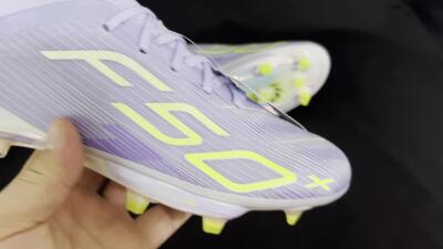 Adidas F50+ Elite Lightstrike Pro FG Low-Tops Soccer Cleats - Purple/Yellow/White