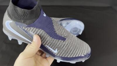 Nike Phantom 6 Elite High FG High-Tops Soccer Cleats - Silver/White/Black