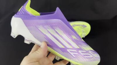 Adidas F50+ Elite Laceless FG Low-Tops Soccer Cleats - Blue/Yellow/Silver