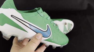 Nike Tiempo Legend 10 Elite FG Low-Tops Soccer Cleats - Green/Blue/White