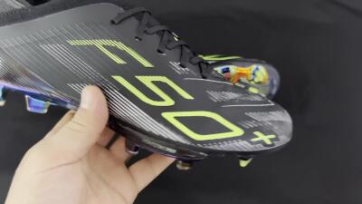 Adidas F50+ Lightstrike Pro FG Low-Tops Soccer Cleats - Black/Silver/Yellow