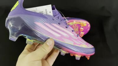 Adidas F50 Elite FG Low-Tops Soccer Cleats - Pink/Yellow/Blue