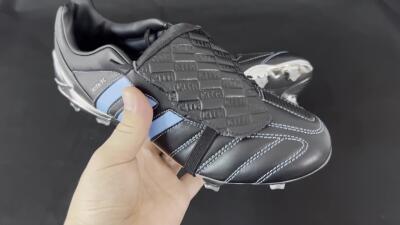 Adidas Predator 25 Elite Foldover Tongue FG Low-Tops Soccer Cleats - Black/Blue/Silver