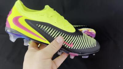 Nike Phantom 6 Elite Low FG Low-Tops Soccer Cleats - Yellow/Black/Pink