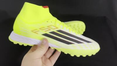 Adidas F50 Elite Mid TF High-Tops Soccer Shoes - Yellow/Black/Red