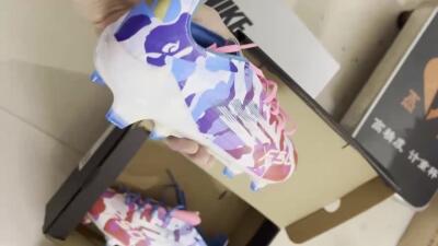 Adidas F50 Elite FG Low-Tops Soccer Cleats - White/Bubblegum Pink/Denim Blue