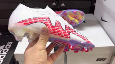 Nike Air Zoom Mercurial Vapor 15 Elite FG Low-Tops Soccer Cleats - White/Red