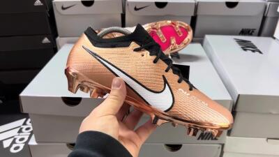 Nike Air Zoom Mercurial Vapor 15 Elite FG Low-Tops Soccer Cleats - Gold/White/Black